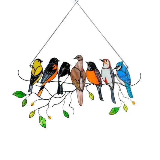 Stained Glass Bird Suncatcher