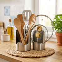 Stainless Steel Multifunctional Pot Lid and Utensil Holder