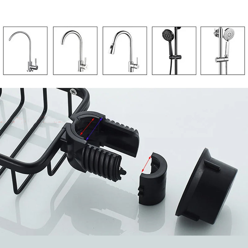 Rustproof Aluminum Shower Caddy for Shampoo & Soap – No-Drill Shower Holder