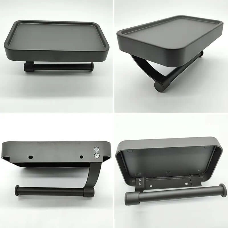 Stainless Steel Toilet Paper Holder with Shelf