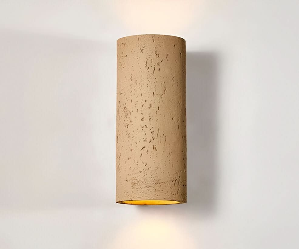 StoneBeam LED Cylinder Wall Light – Set of 2