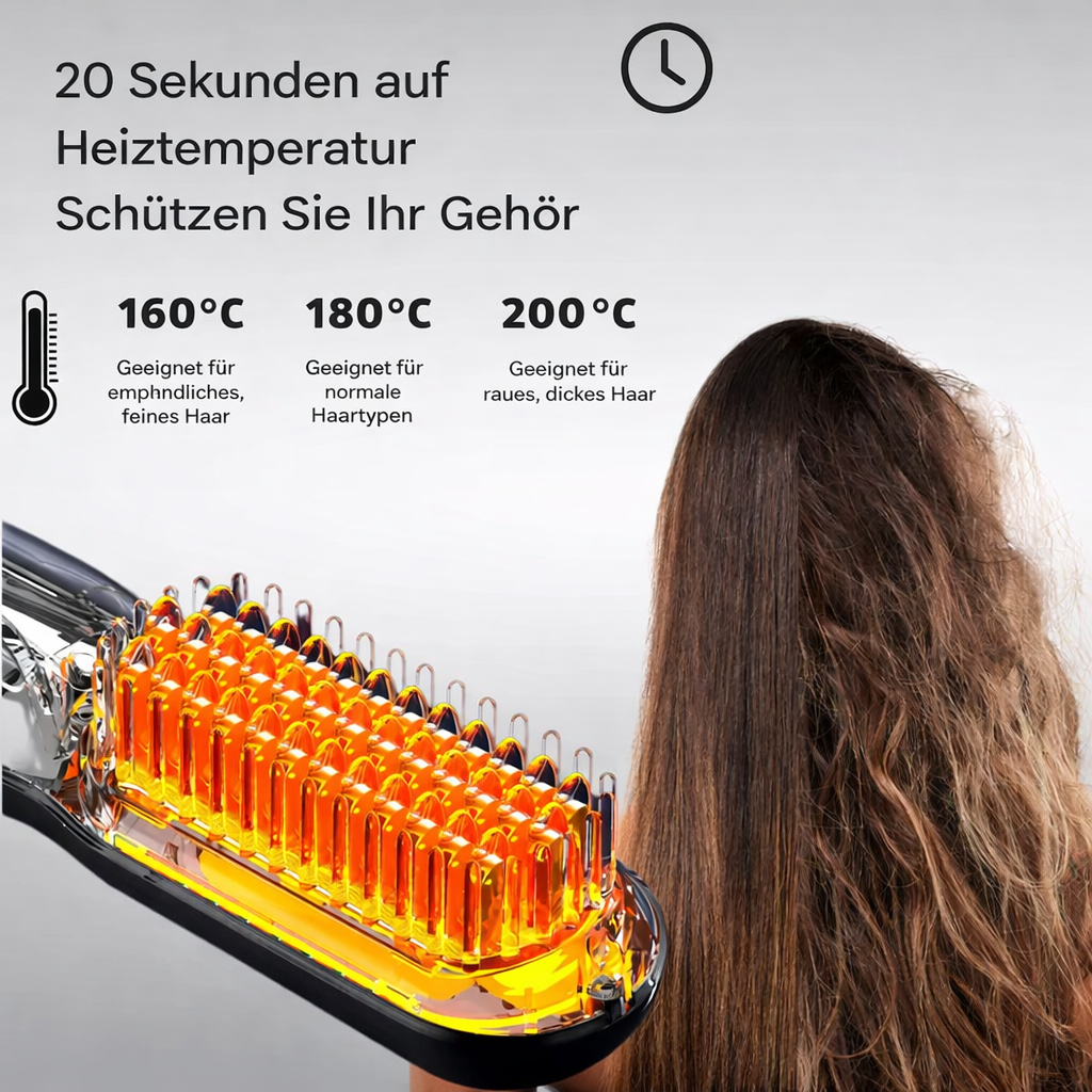 Straightener | Wireless Straightening Brush | Quick Styling & Shiny Hair | IonFlex Styler