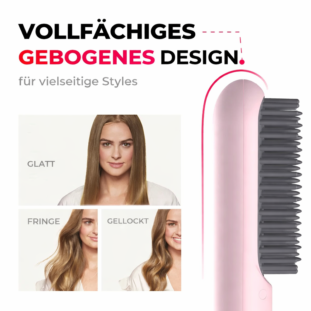 Straightener | Wireless Straightening Brush | Quick Styling & Shiny Hair | IonFlex Styler