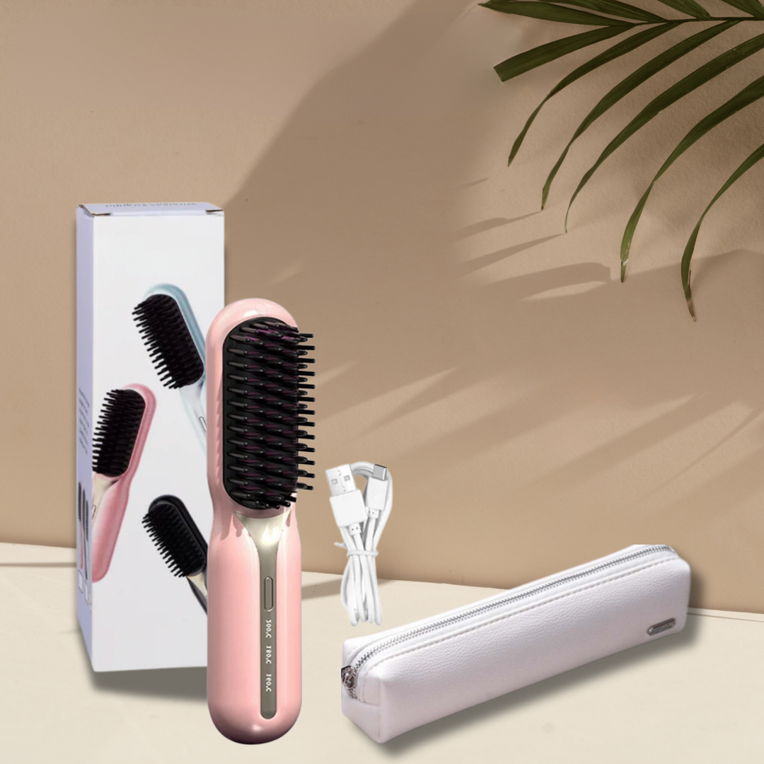 Straightener | Wireless Straightening Brush | Quick Styling & Shiny Hair | IonFlex Styler
