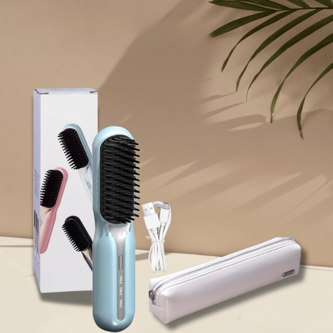 Straightener | Wireless Straightening Brush | Quick Styling & Shiny Hair | IonFlex Styler