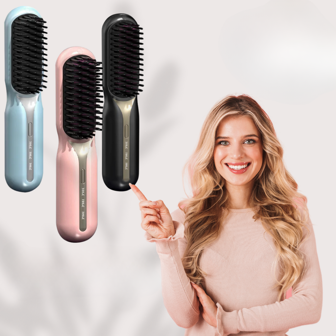 Straightener | Wireless Straightening Brush | Quick Styling & Shiny Hair | IonFlex Styler