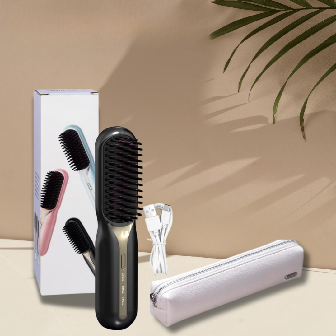 Straightener | Wireless Straightening Brush | Quick Styling & Shiny Hair | IonFlex Styler