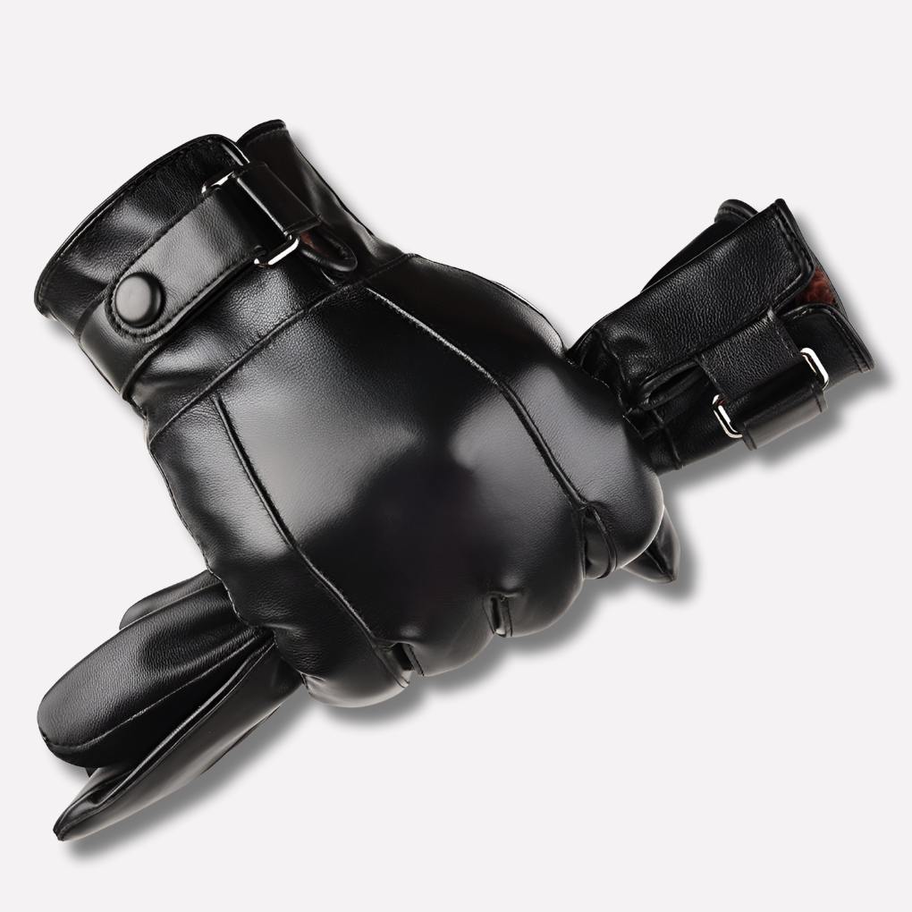 Stylish Leather Winter Gloves