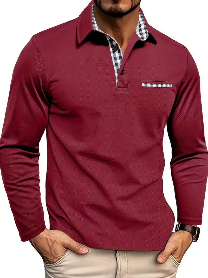 Stylish Men's Polo with Long Sleeves - Comfort and Timelessness