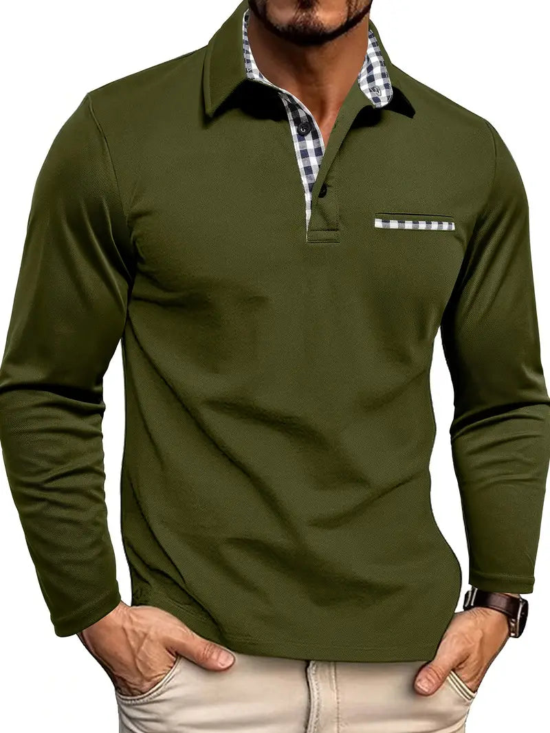 Stylish Men's Polo with Long Sleeves - Comfort and Timelessness