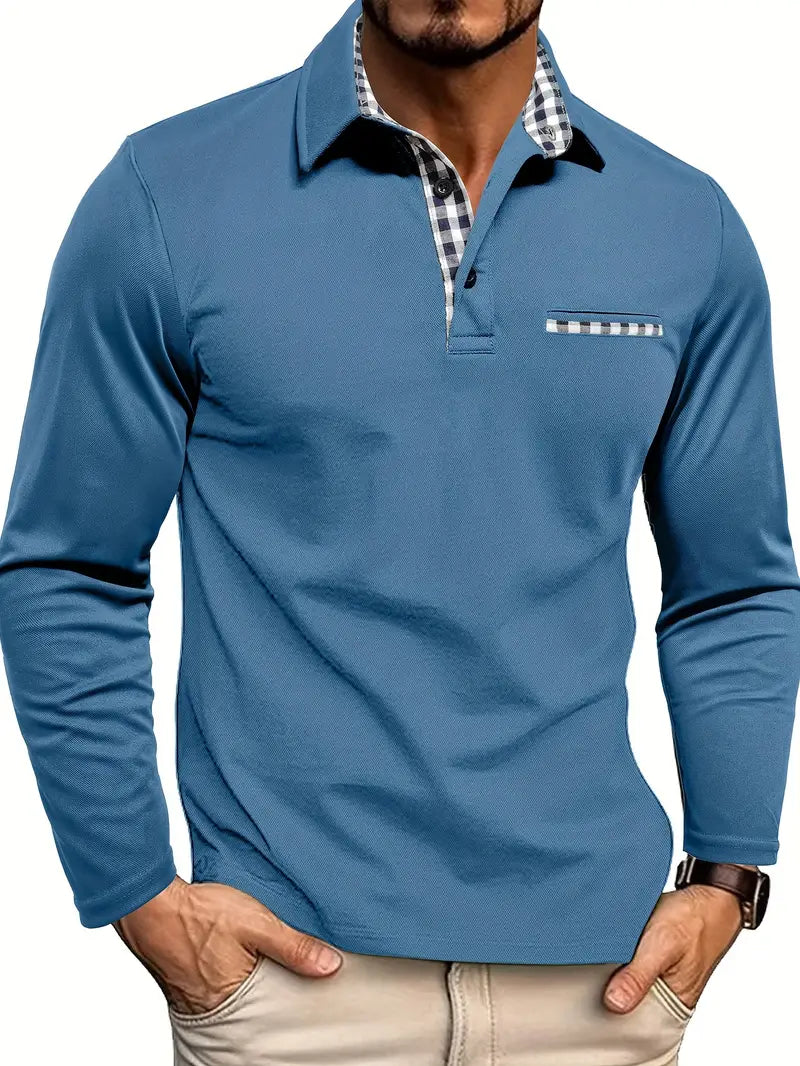 Stylish Men's Polo with Long Sleeves - Comfort and Timelessness