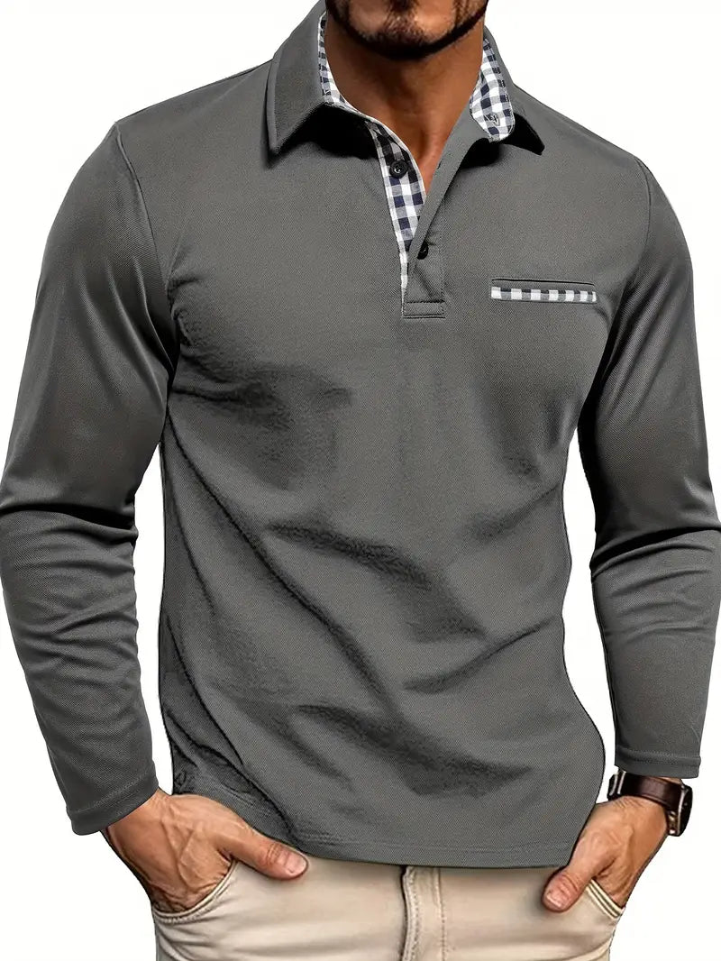 Stylish Men's Polo with Long Sleeves - Comfort and Timelessness