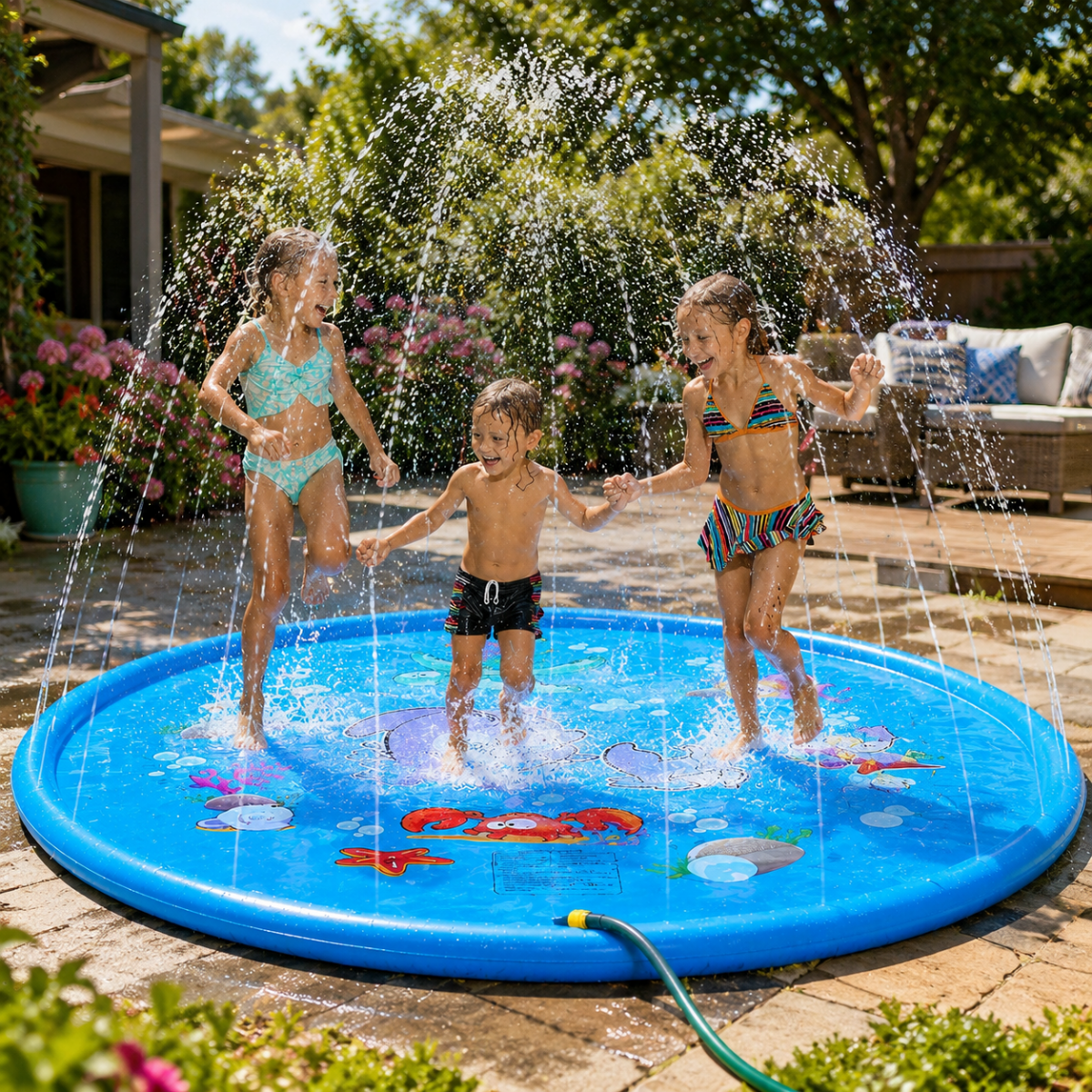 SUMMERFLOW – Inflatable Water Play Mat for Fun Outdoor Enjoyment