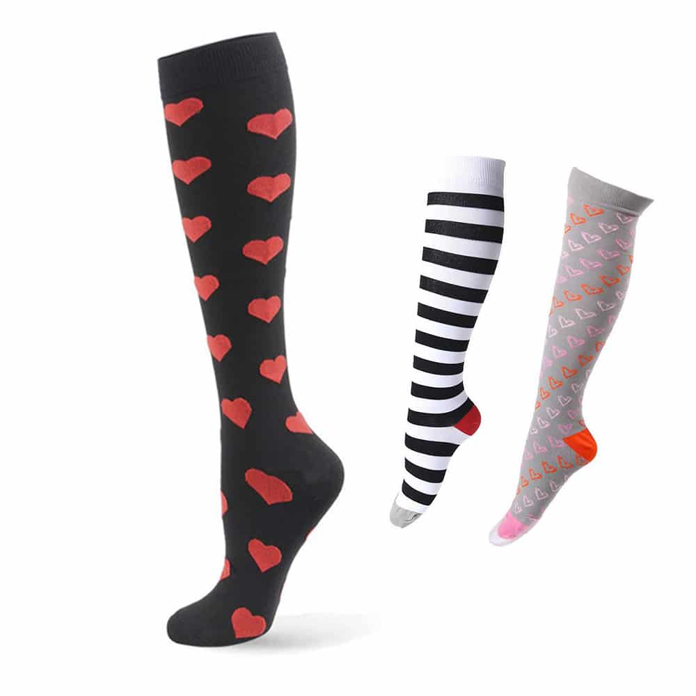 Support Socks / Compression Socks - Set of 3 Pairs -