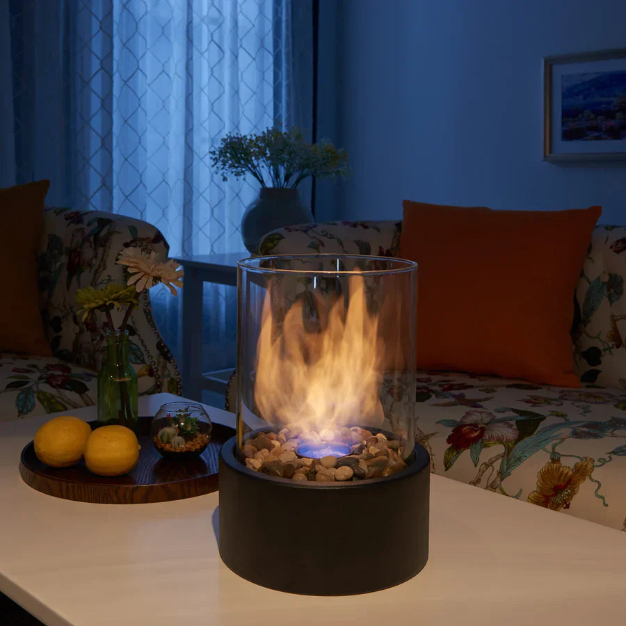 Tabletop Fireplace Smokeless in Glass – Create Coziness Indoors & Outdoors
