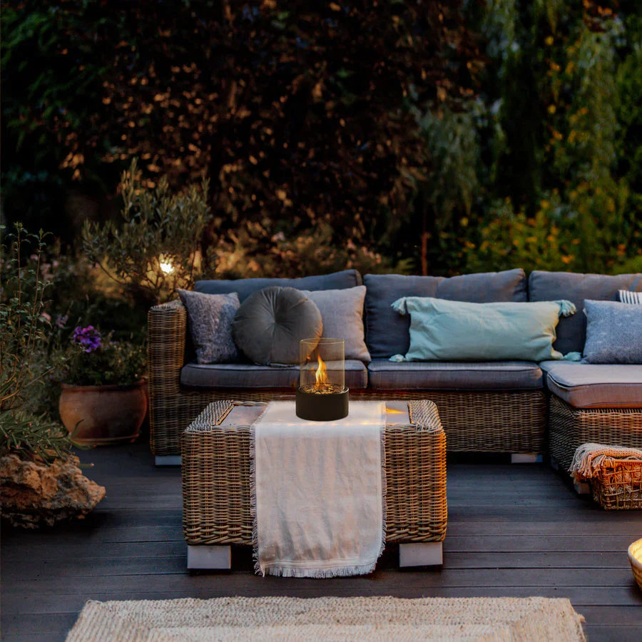 Tabletop Fireplace Smokeless in Glass – Create Coziness Indoors & Outdoors