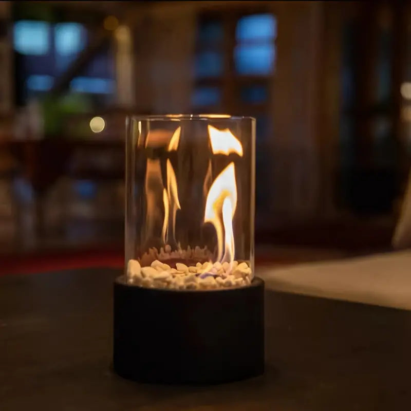 Tabletop Fireplace Smokeless in Glass – Create Coziness Indoors & Outdoors