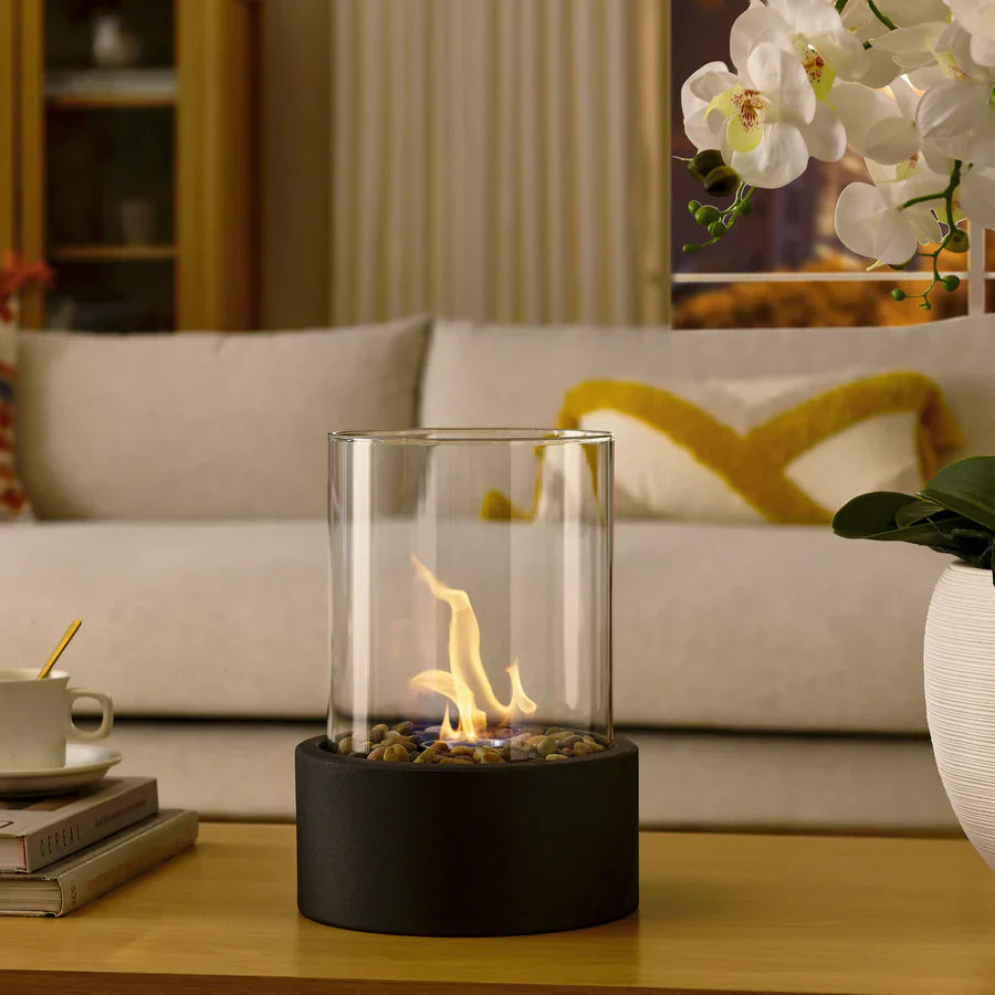 Tabletop Fireplace Smokeless in Glass – Create Coziness Indoors & Outdoors