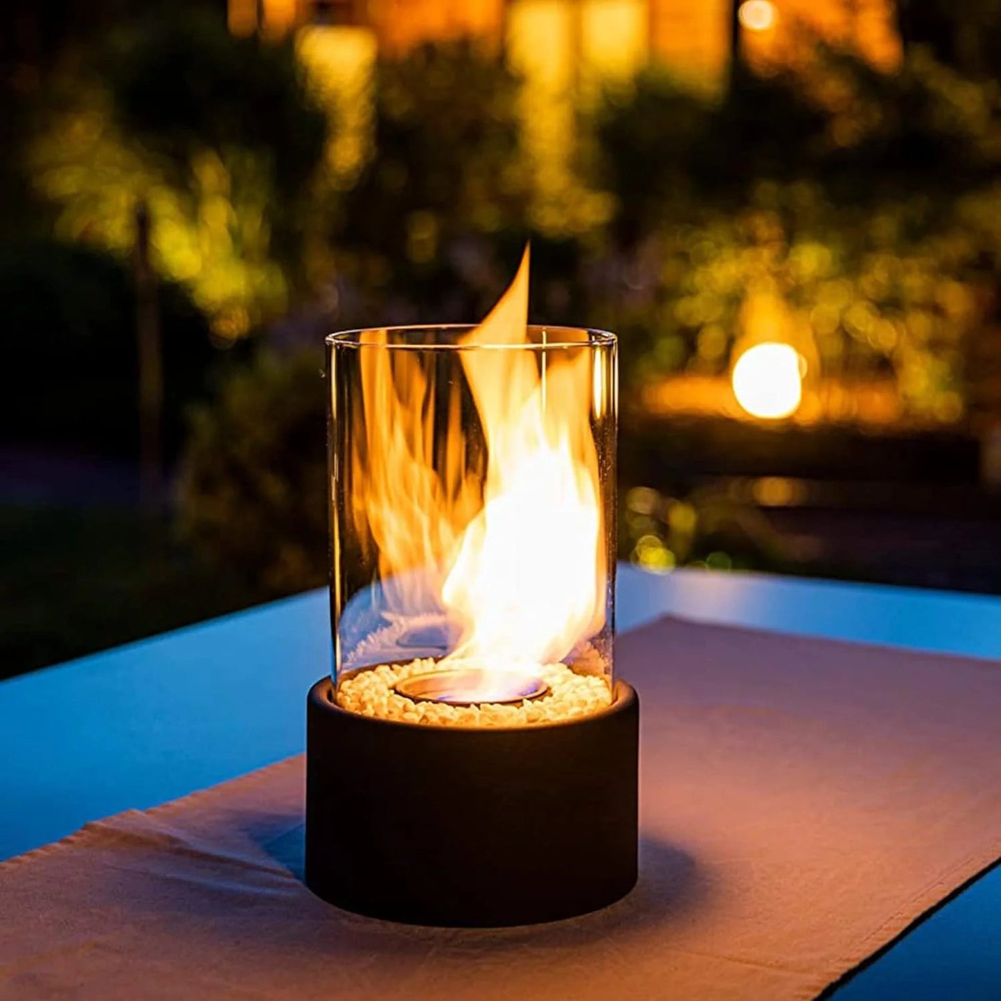 Tabletop Fireplace Smokeless in Glass – Create Coziness Indoors & Outdoors