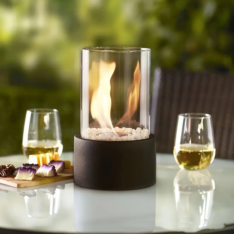 Tabletop Fireplace Smokeless in Glass – Create Coziness Indoors & Outdoors