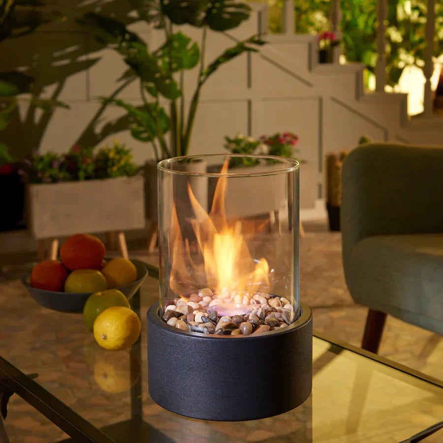 Tabletop Fireplace Smokeless in Glass – Create Coziness Indoors & Outdoors