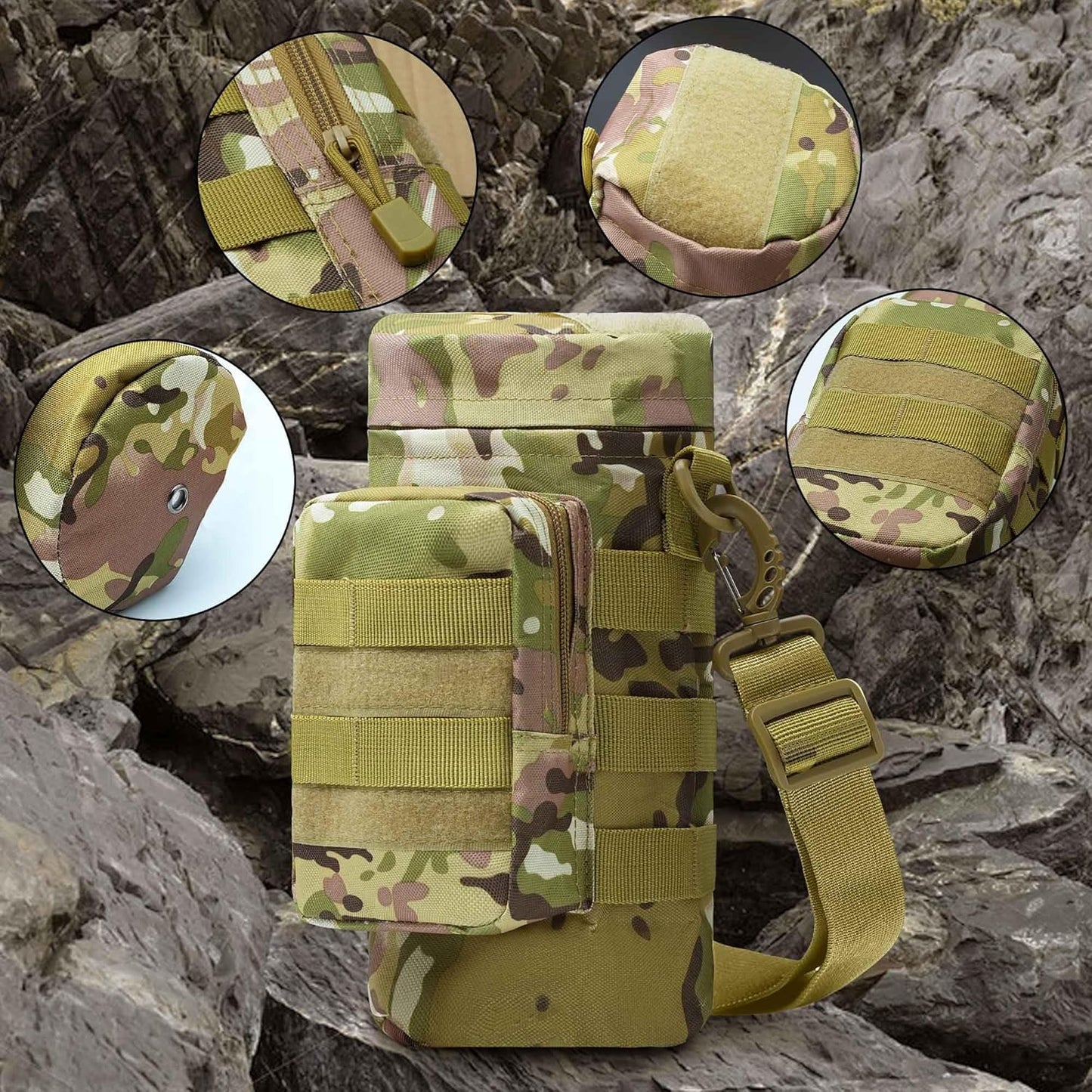 Tactical Insulated MOLLE Water Bottle Pouch