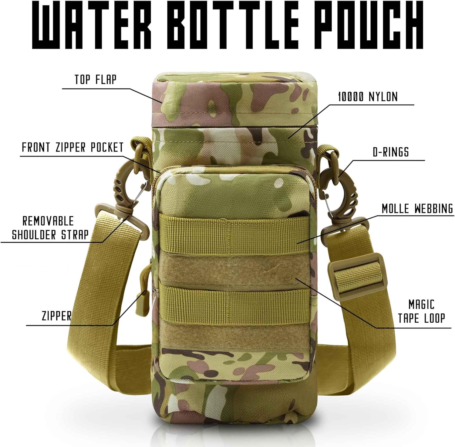 Tactical Insulated MOLLE Water Bottle Pouch