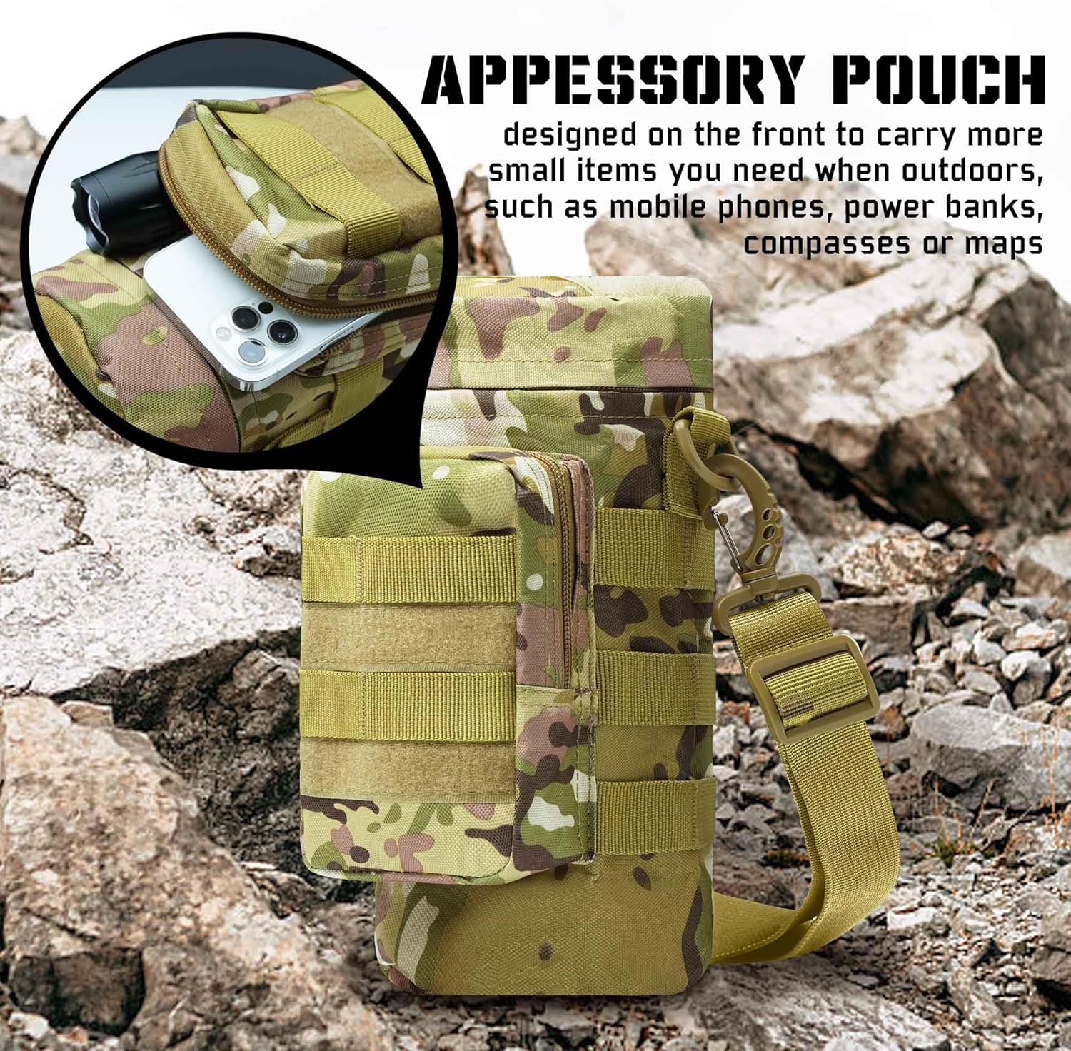 Tactical Insulated MOLLE Water Bottle Pouch