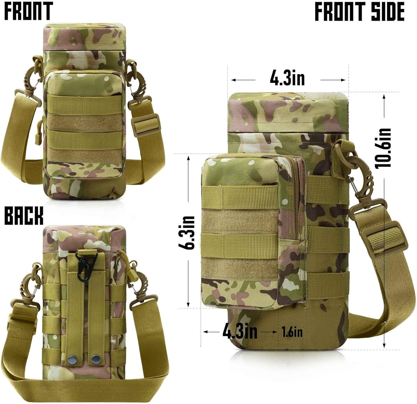 Tactical Insulated MOLLE Water Bottle Pouch