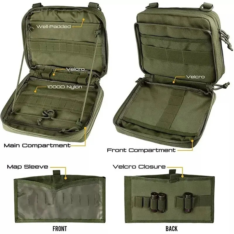 Tactical MOLLE Admin Pouch with Magazine Storage & Utility