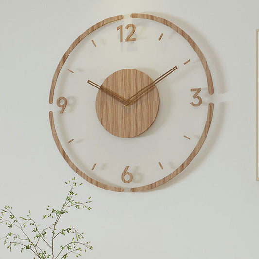 TimeWood - Nordic Stylish Solid Wood Wall Clock 14 Inch