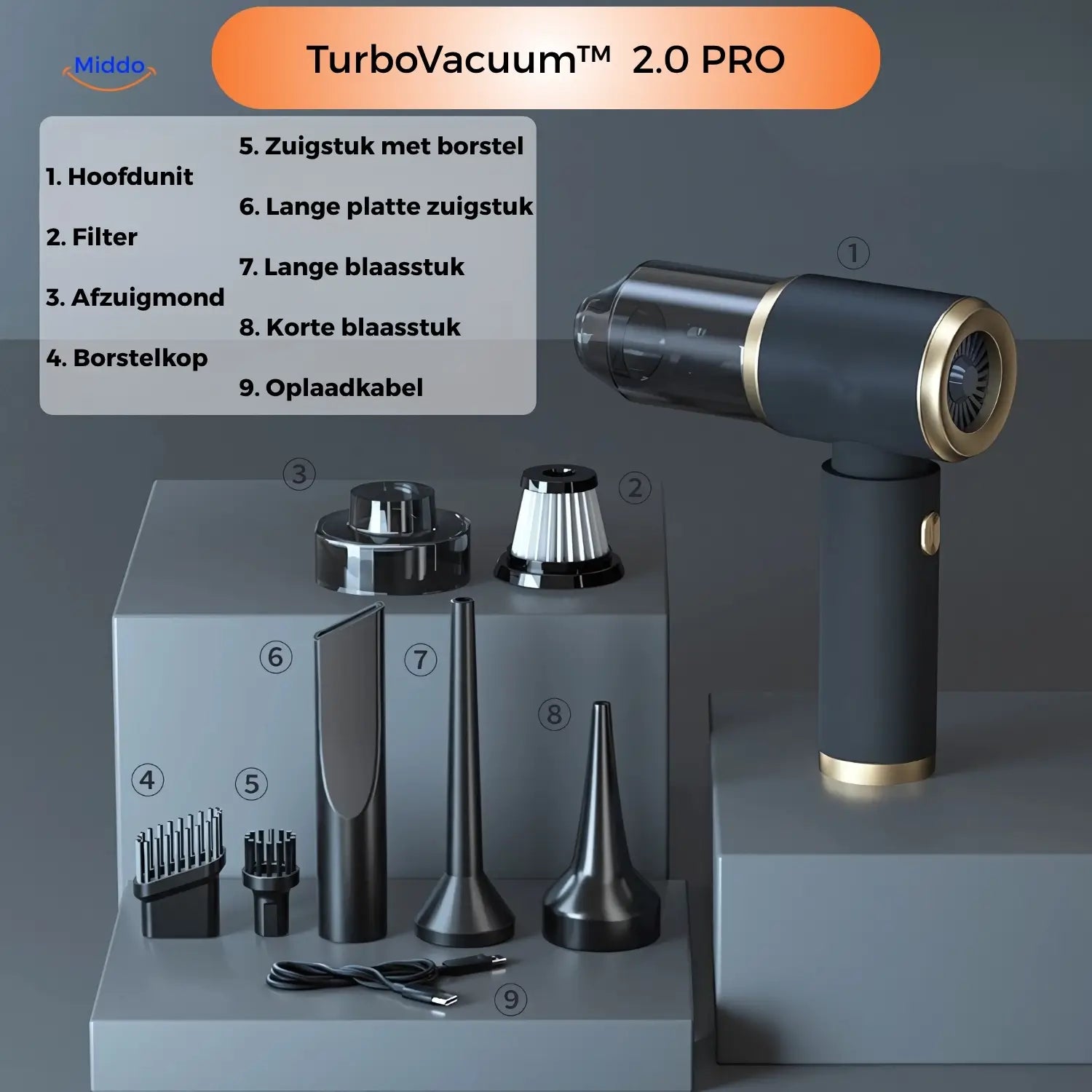 TurboVacuum™ 2.0 Pro – Wireless Mini Vacuum Cleaner & Blower for Desk, Car, and Hard-to-Reach Corners