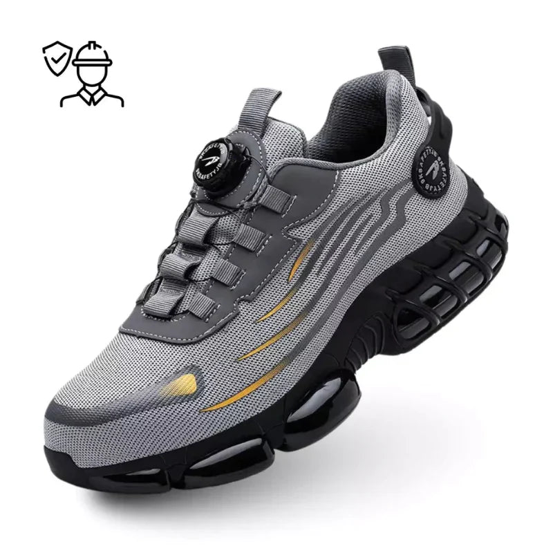 Ultralight, Durable Safety Shoes with Steel Toe and Rotating Buckle