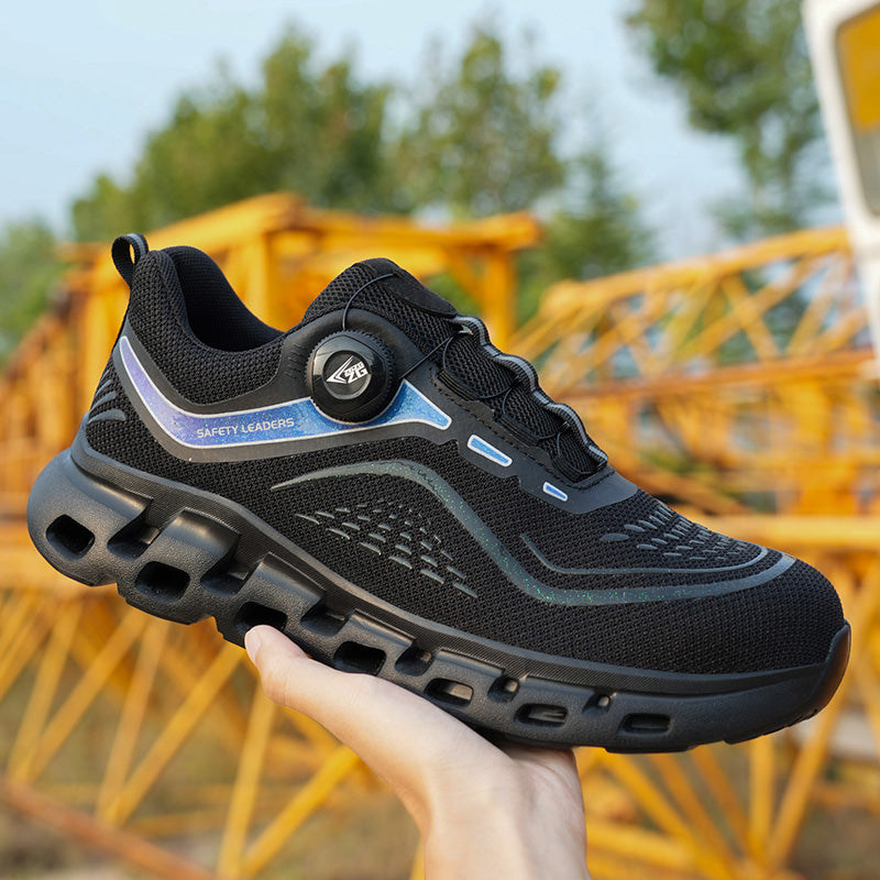 Ultralight, Durable Safety Shoes with Steel Toe and Rotating Buckle