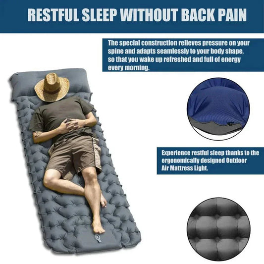 Ultralight Inflatable Camping Mattress with Built-In Pump