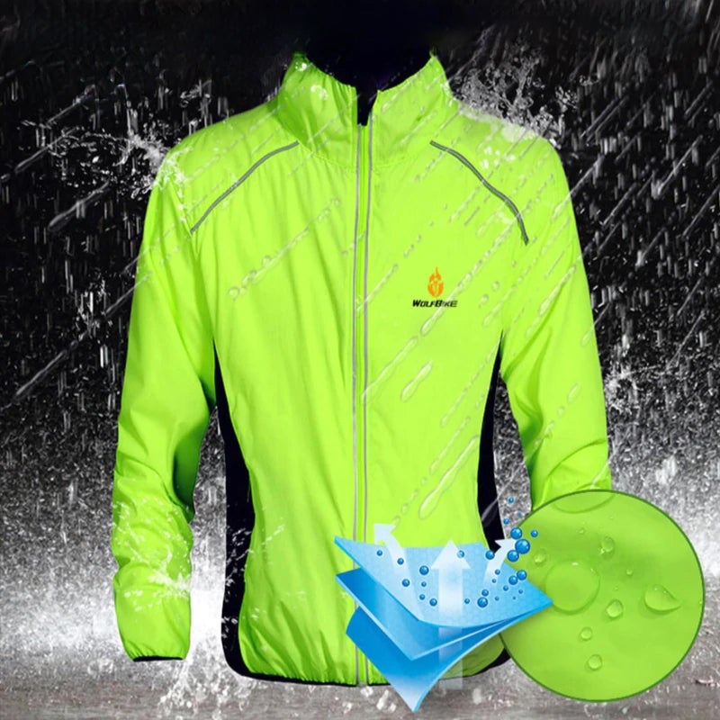 Unisex Bicycle Windbreaker with Reflectors - Waterproof and Windproof