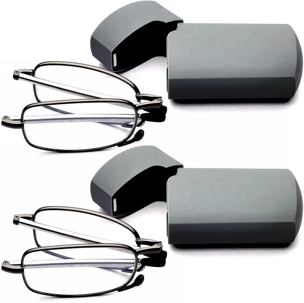 Unisex Folding Reading Glasses with Case - Portable Design