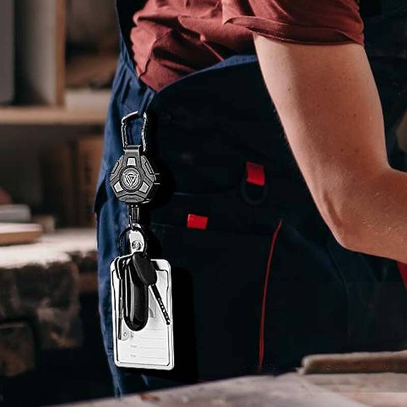 Unisex Heavy-Duty Retractable Keychain & Badge Reel