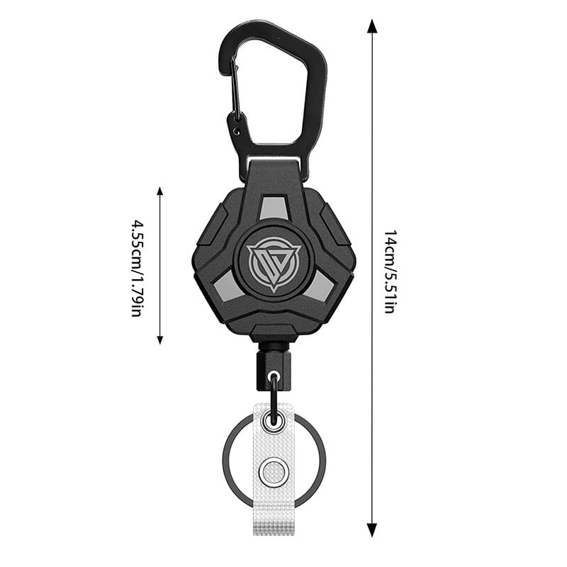 Unisex Heavy-Duty Retractable Keychain & Badge Reel