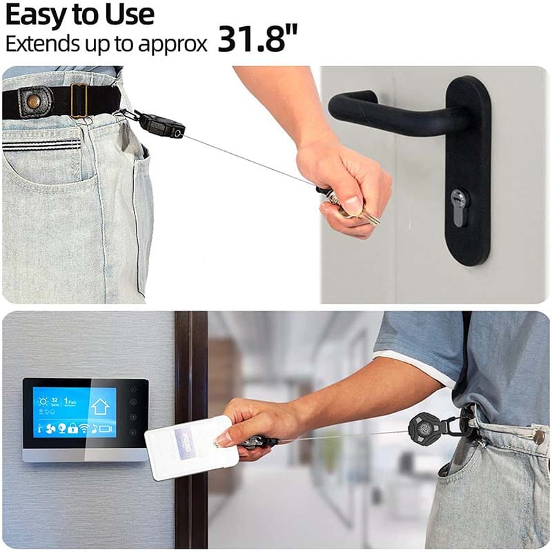 Unisex Heavy-Duty Retractable Keychain & Badge Reel