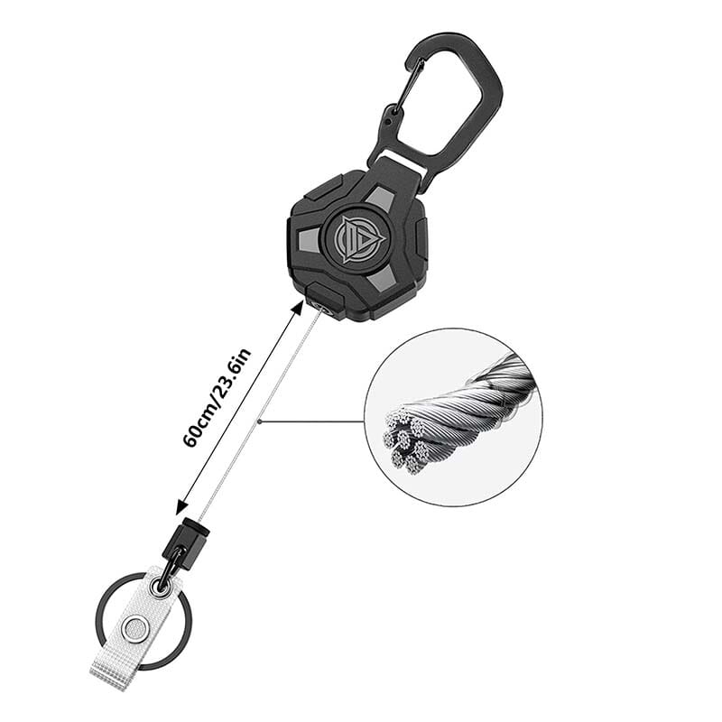 Unisex Heavy-Duty Retractable Keychain & Badge Reel