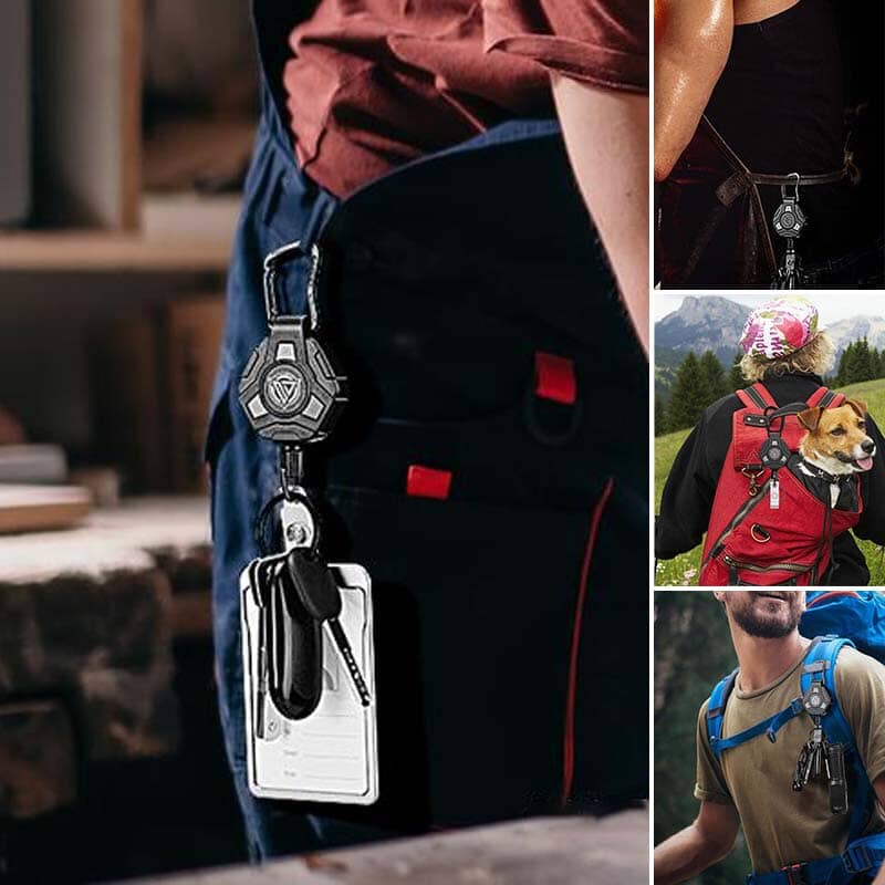 Unisex Heavy-Duty Retractable Keychain & Badge Reel