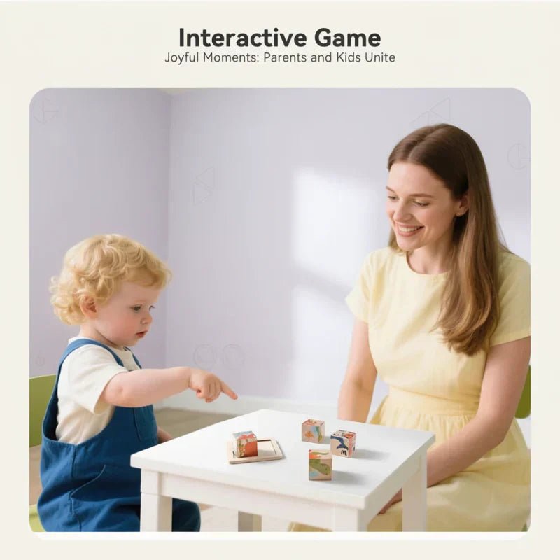 Unisex Montessori Animal Wooden Puzzle 6-in-1