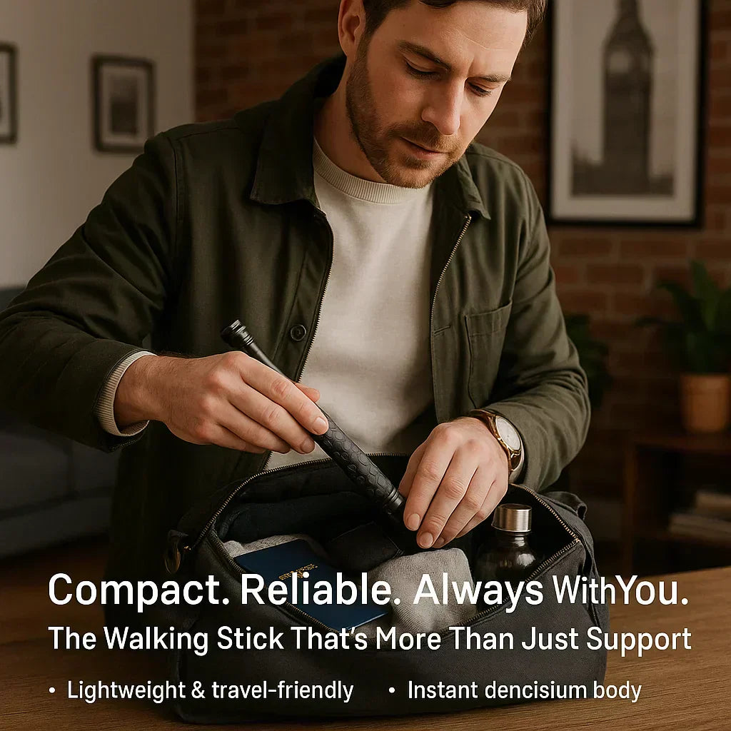 Unisex Self-Defense Walking Stick - Automatic & Anti-Slip Grip