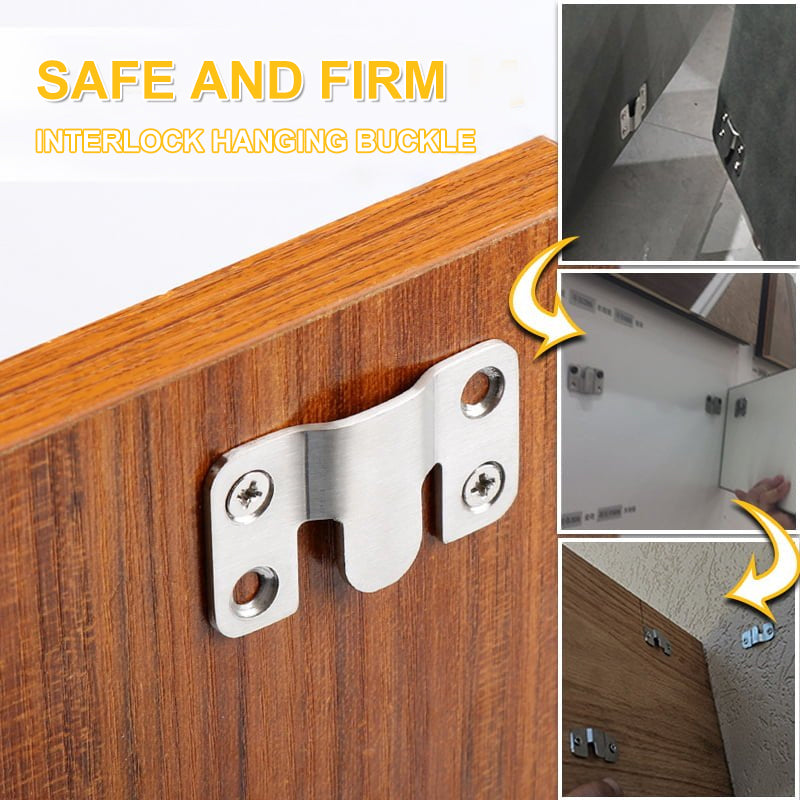 Unisex Stainless Steel Interlock Hanging Buckle Flush Mount Bracket