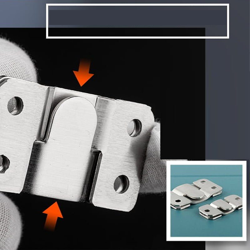 Unisex Stainless Steel Interlock Hanging Buckle Flush Mount Bracket