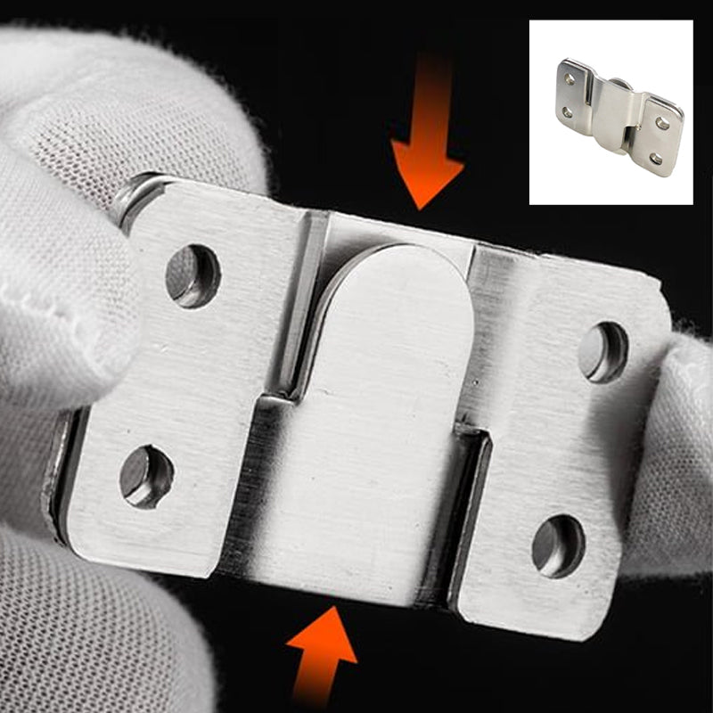 Unisex Stainless Steel Interlock Hanging Buckle Flush Mount Bracket
