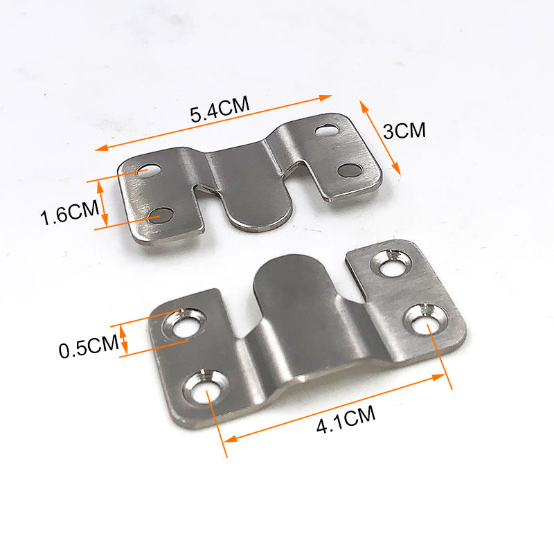 Unisex Stainless Steel Interlock Hanging Buckle Flush Mount Bracket