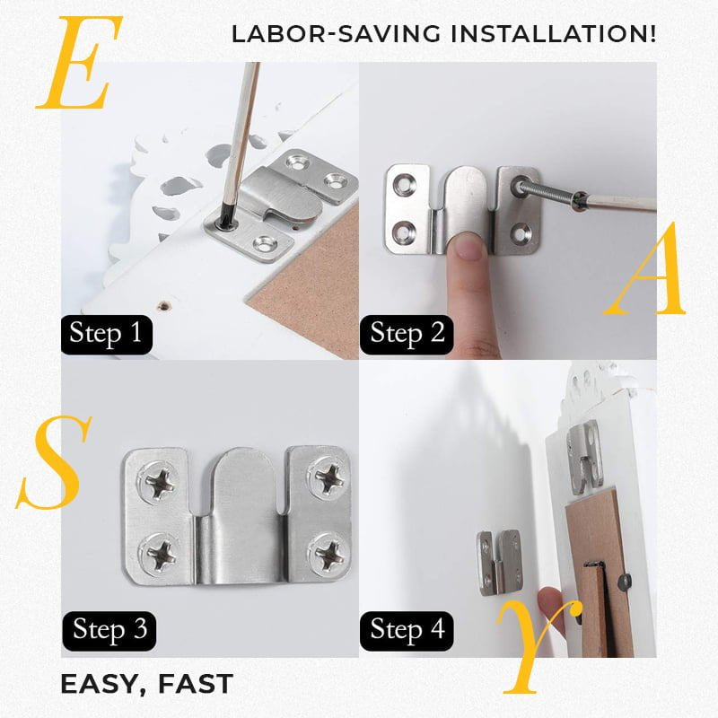 Unisex Stainless Steel Interlock Hanging Buckle Flush Mount Bracket