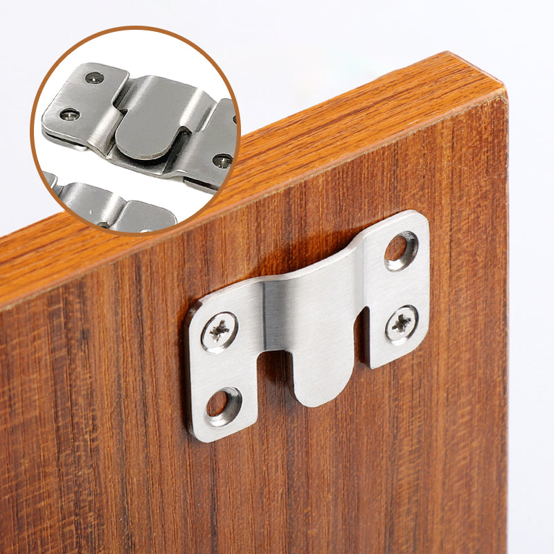 Unisex Stainless Steel Interlock Hanging Buckle Flush Mount Bracket